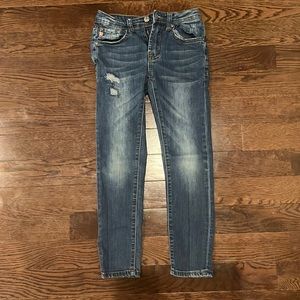 AG kids deconstructed blue jeans size 8